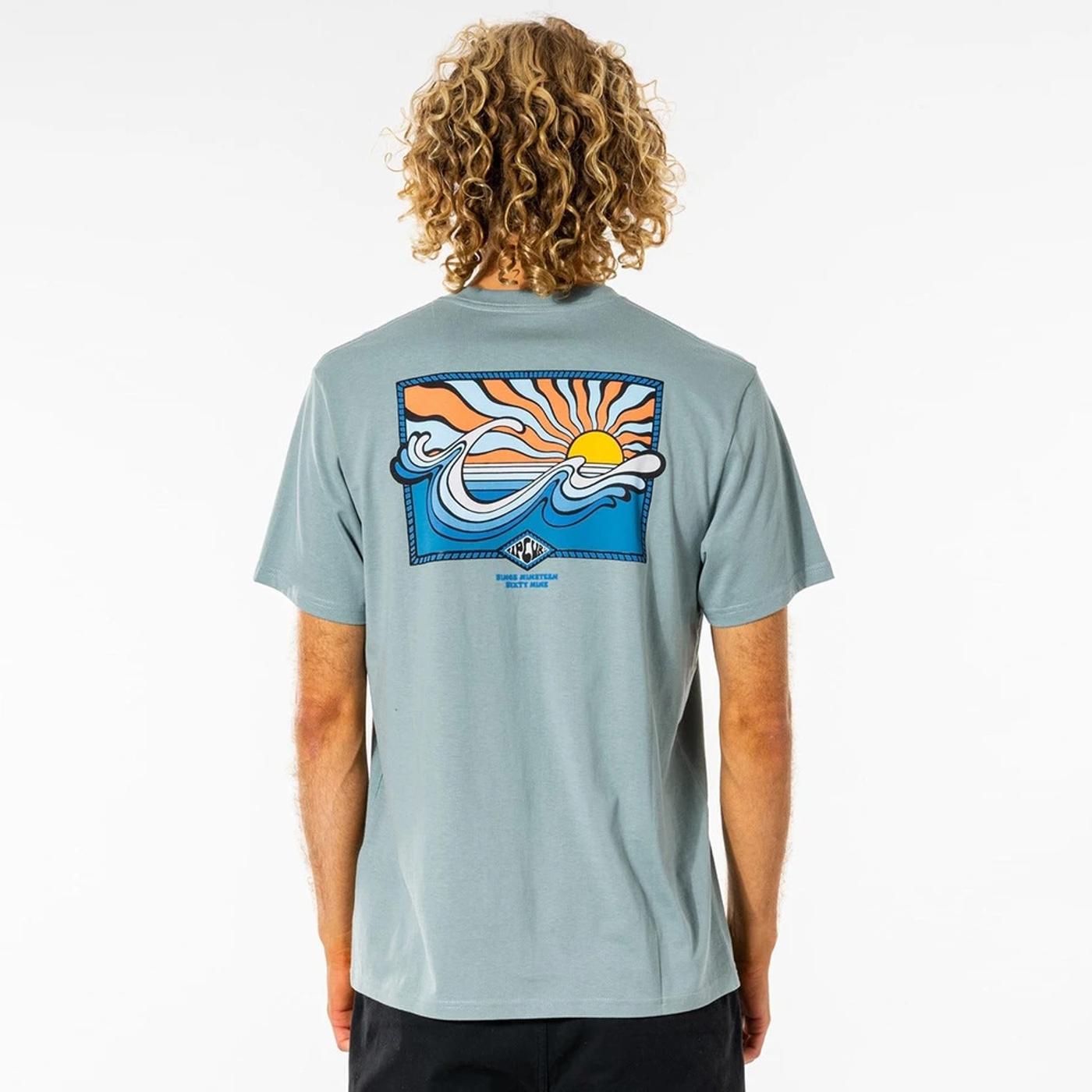 RIP CURL SWC HAZED TEE mineral green CTEVP9 CAMISA T-SHIRT