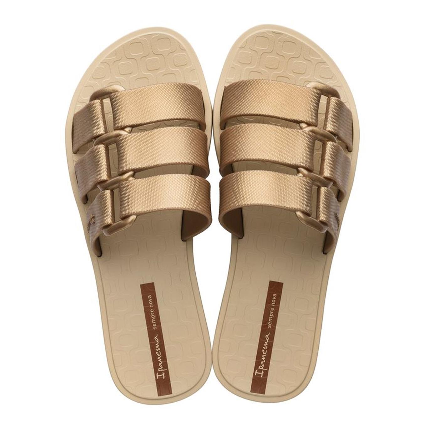 IPANEMA BOLD FEM beige/gold 26519 SANDALIA SANDALIAS DE PLAYA