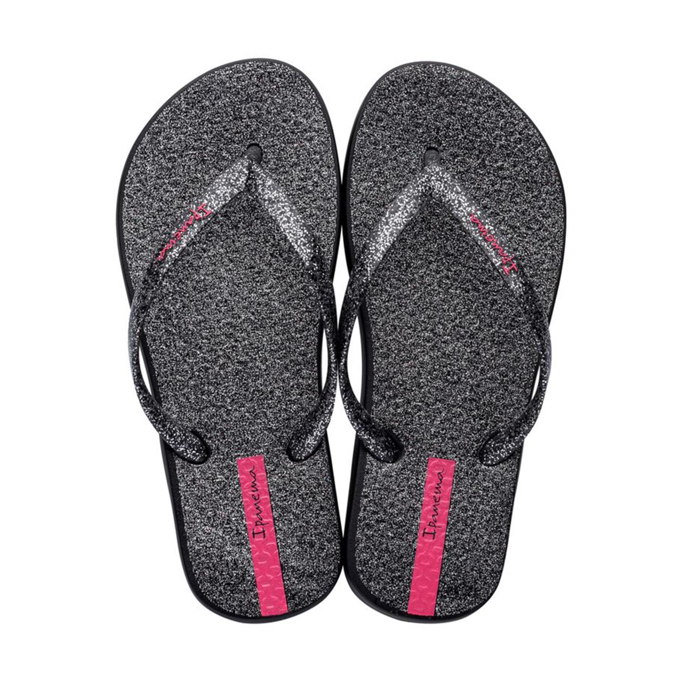 IPANEMA GLITTER KIDS black/silver clear glitter 26622 SANDALIA SANDALIAS DE PLAYA