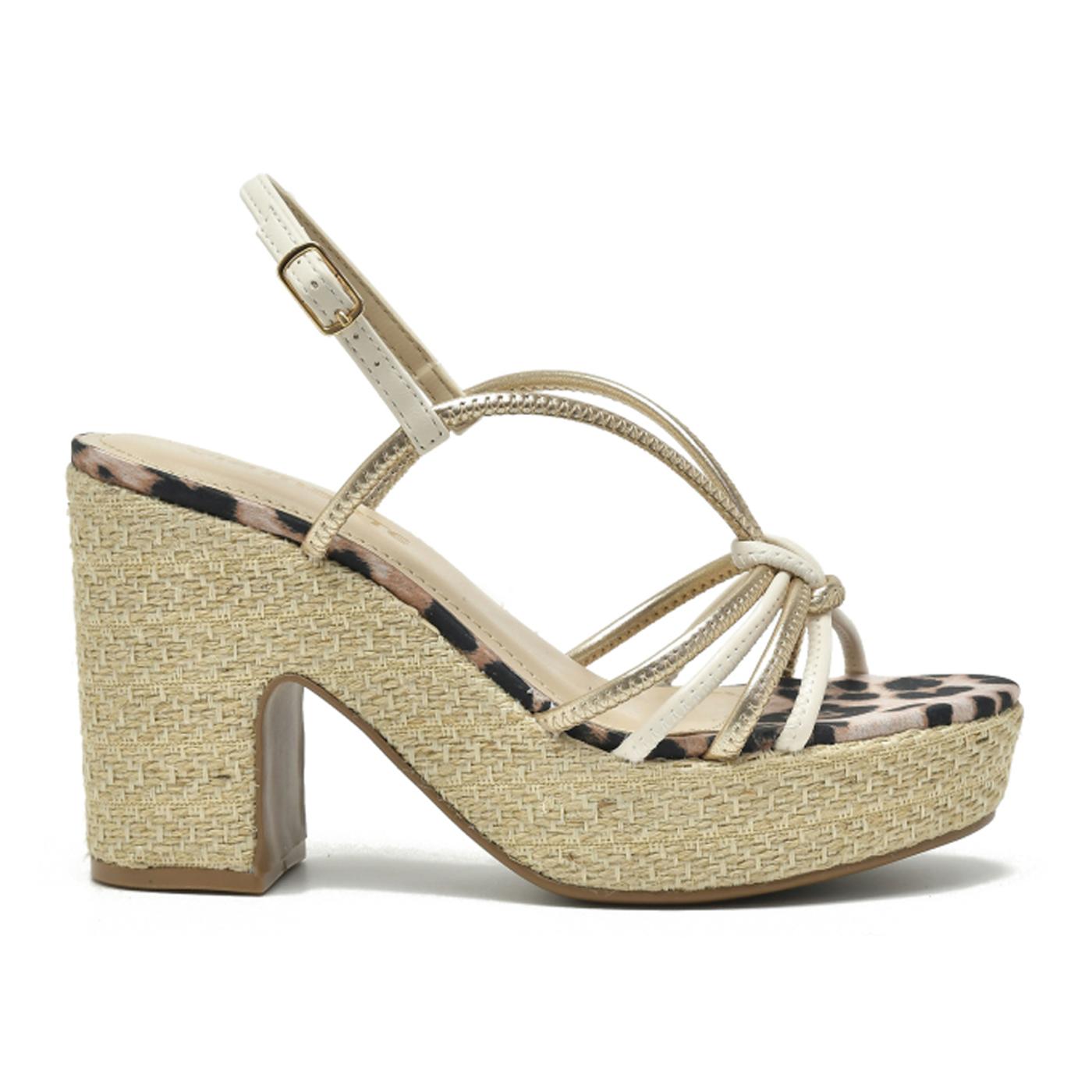 VIA MARTE 22-12009-01 Sandalia off white/gold/aveia/amendoa 22-12009-01 SANDALIA TACON