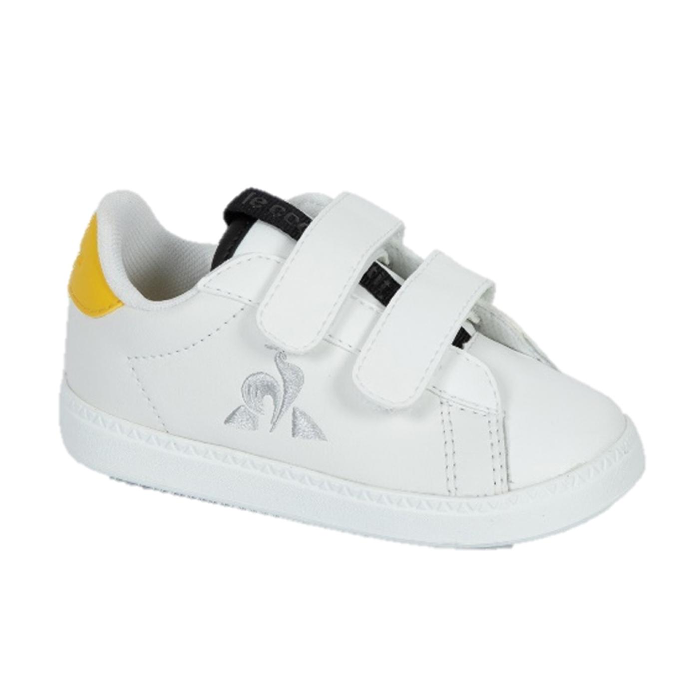 LE COQ SPORTIF COURTSET INF SPORT optical white/sulphur 2220335 ZAPATILLA DEPORTIVA