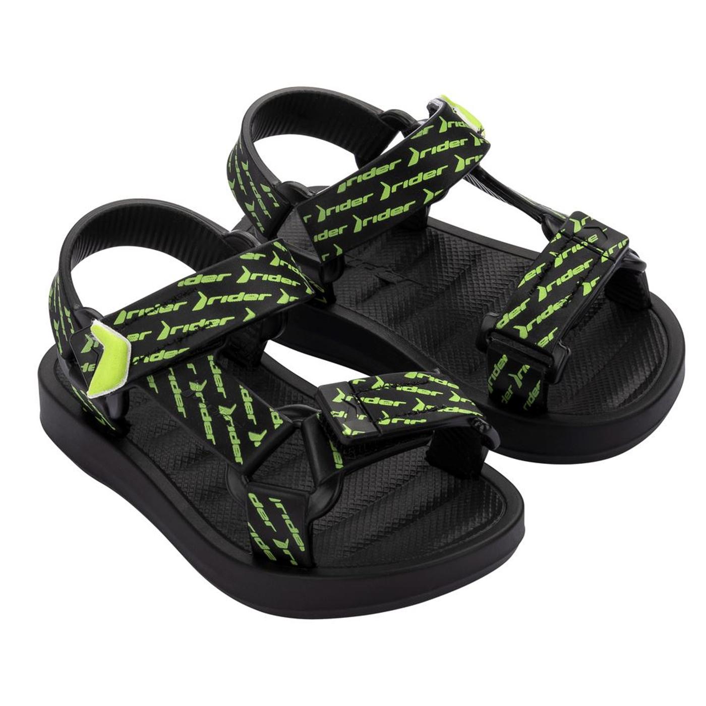RIDER FREE FUN PAPETE BABY black/green 11911 SANDALIA FLAT