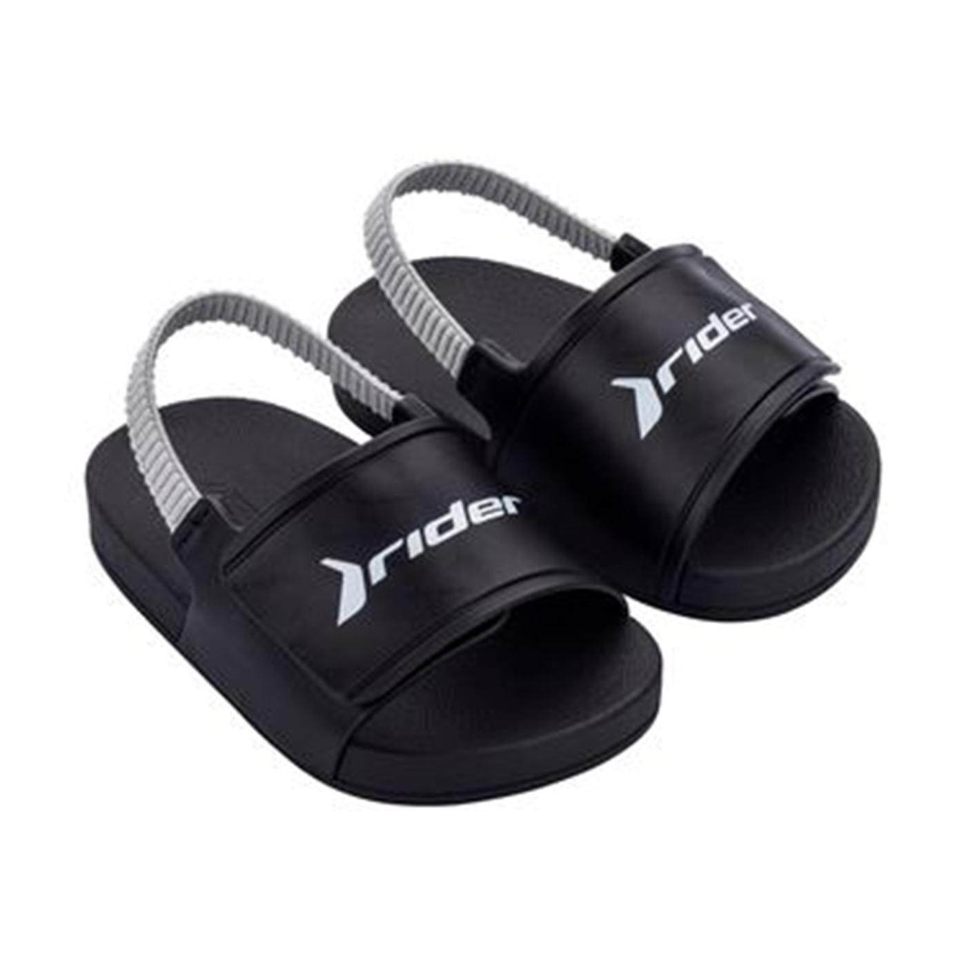 RIDER FULL 86 SLIDE BABY black/white 11546 SANDALIA FLAT