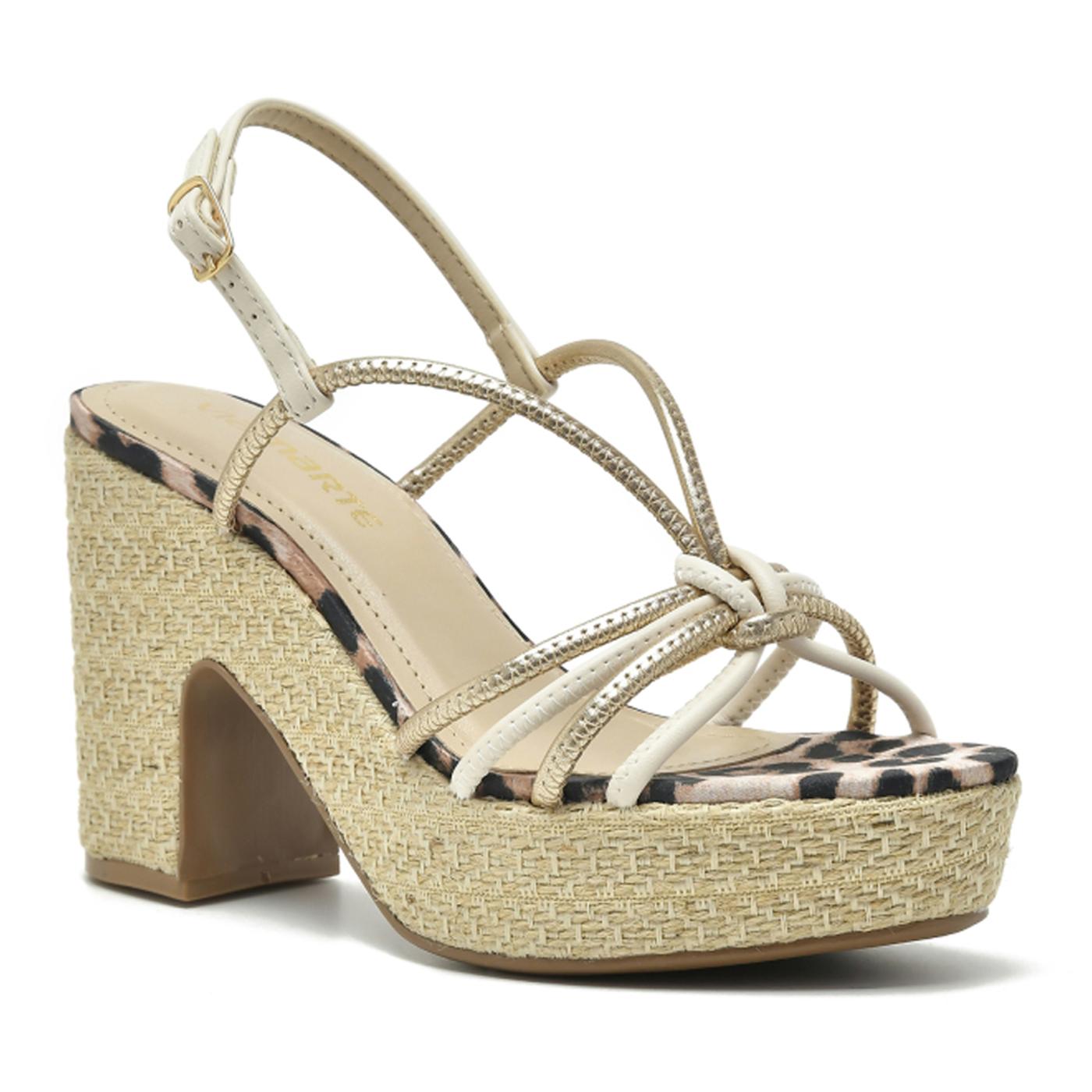 VIA MARTE 22-12009-01 Sandalia off white/gold/aveia/amendoa 22-12009-01 SANDALIA TACON