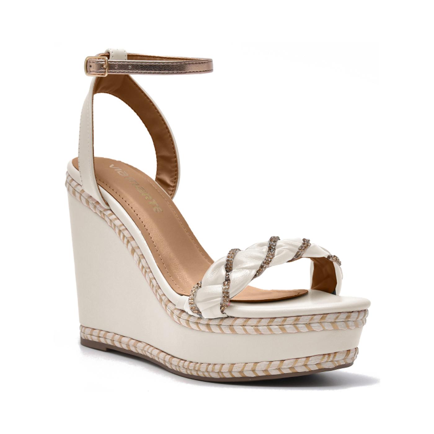 VIA MARTE 22-14503-01 Sandalia offwhite/rouge7off white 22-14503-01 SANDALIA PLATAFORMA