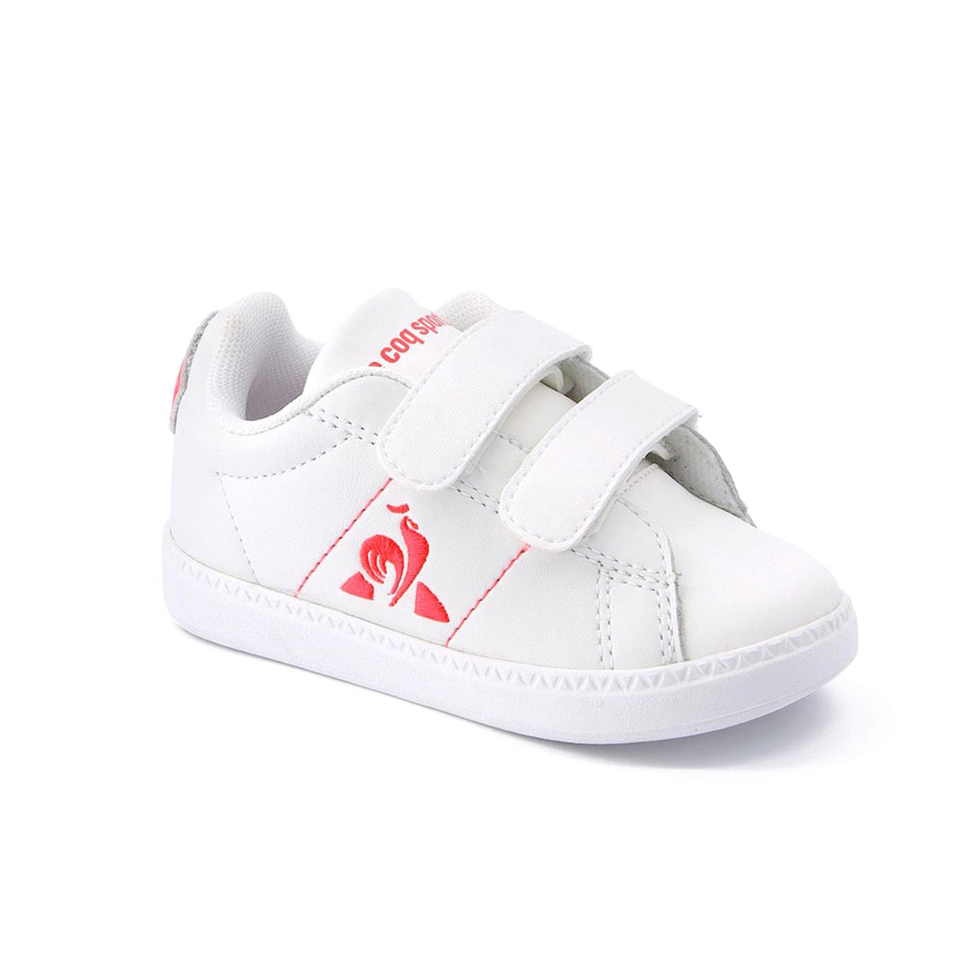 LE COQ SPORTIF COURTCLASSIC INF GIRL FLUO optical white: 2310275 ZAPATILLA DEPORTIVA