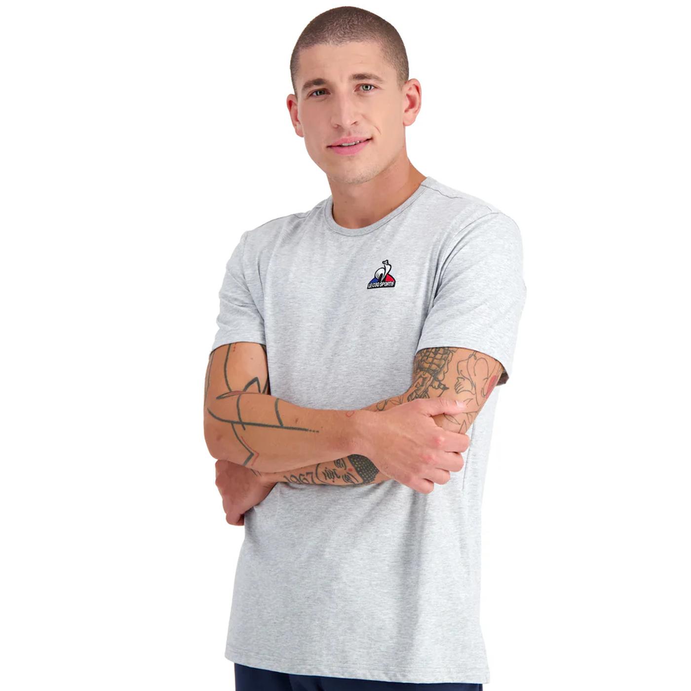 LE COQ SPORTIF ESS Tee SS N°4 M gris chiné clair 2310547 CAMISA T-SHIRT