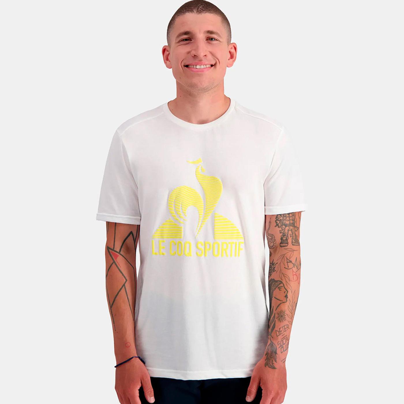 LE COQ SPORTIF TERRE BATTUE 83 Tee SS Graphic M new optical white 2321063 CAMISA T-SHIRT