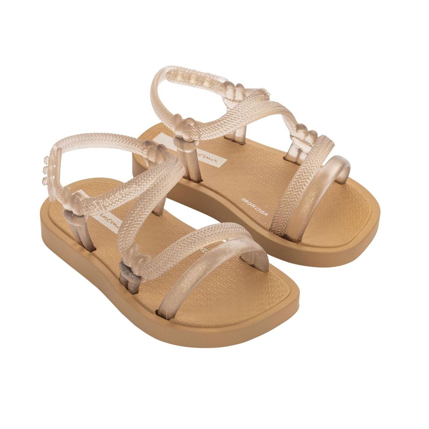 IPANEMA SOLAR MAIS BABY beige/beige tp glitter 26988 SANDALIA FLAT