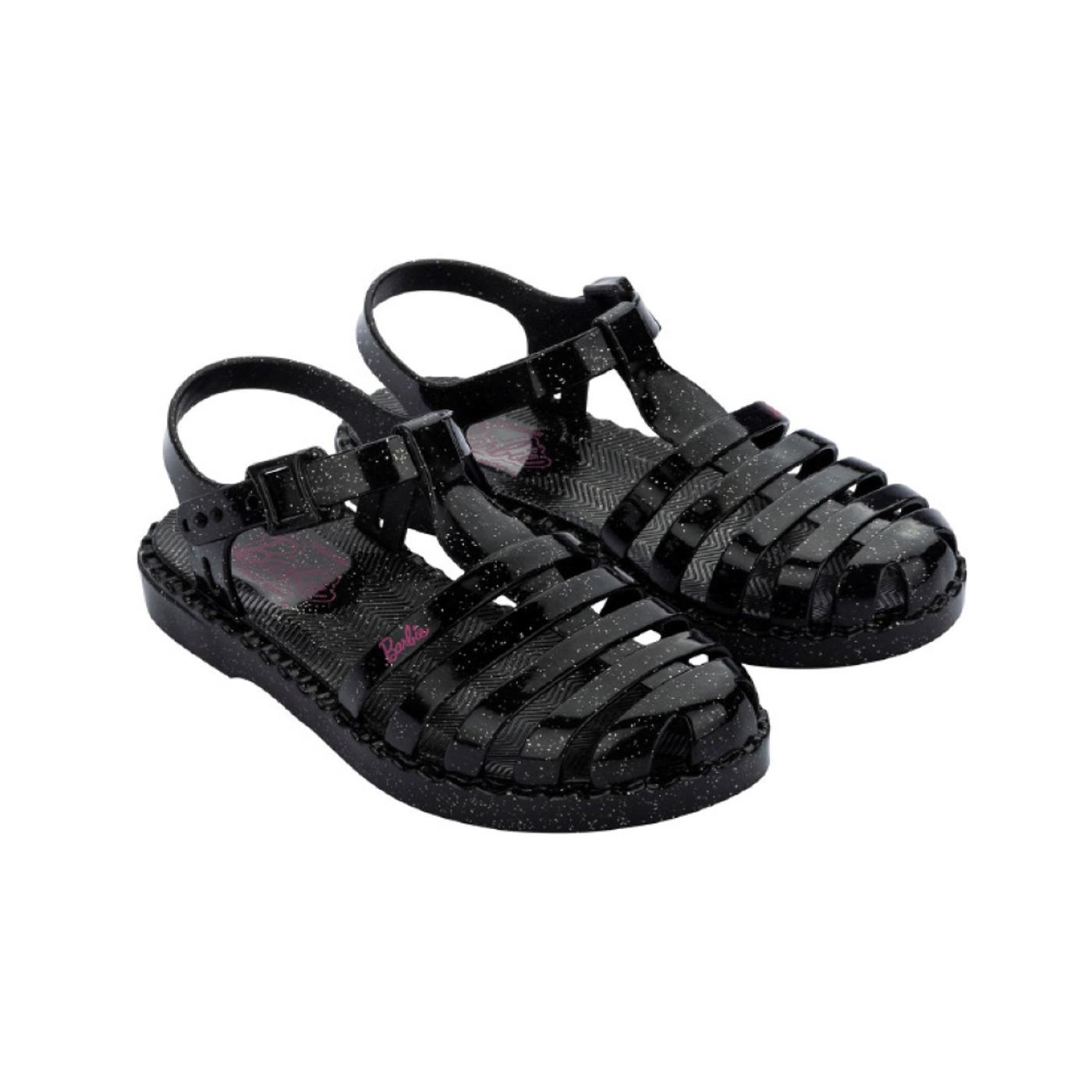 BARBIE 22459 glitter black 22459 SANDALIA FLAT