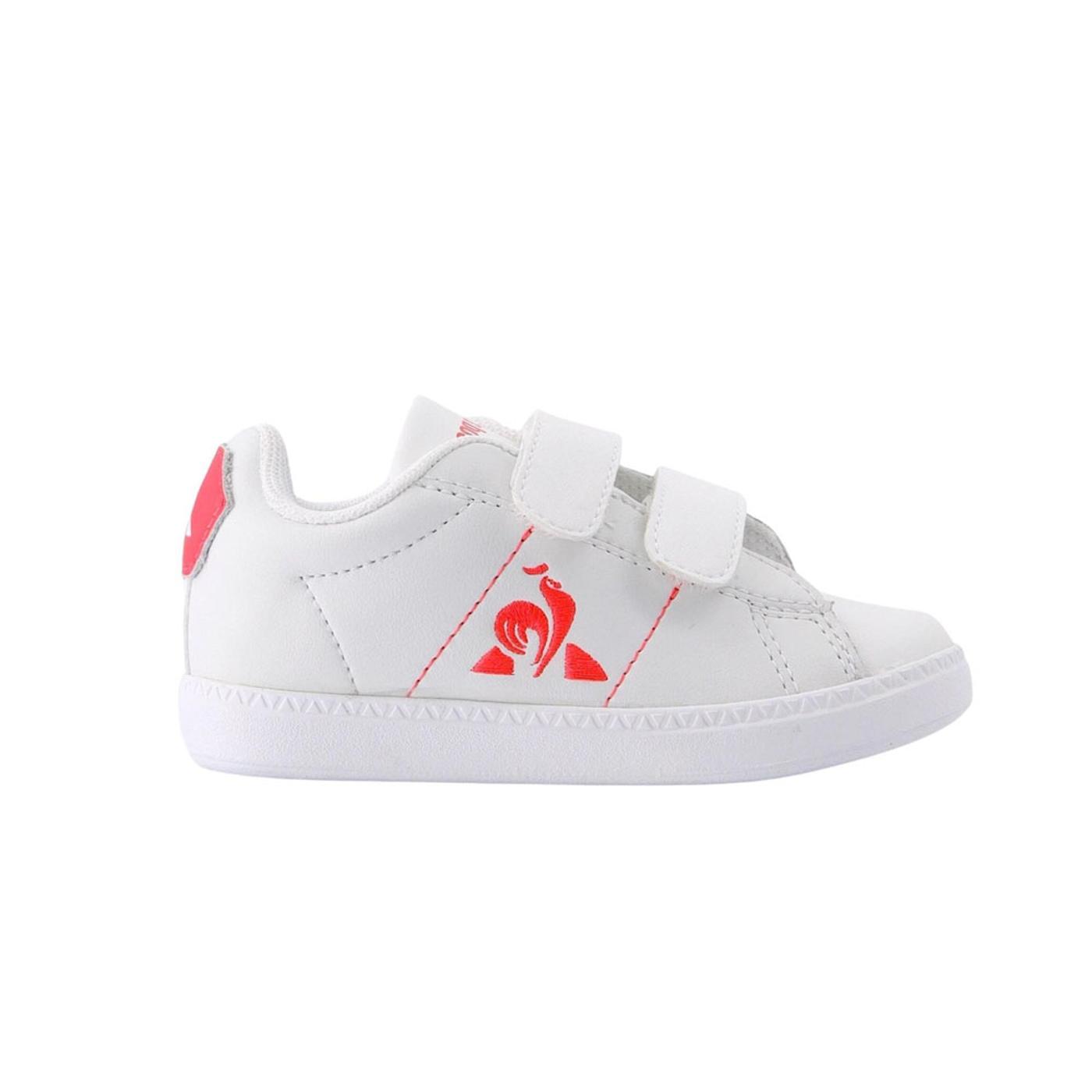 LE COQ SPORTIF COURTCLASSIC INF GIRL FLUO optical white: 2310275 ZAPATILLA DEPORTIVA