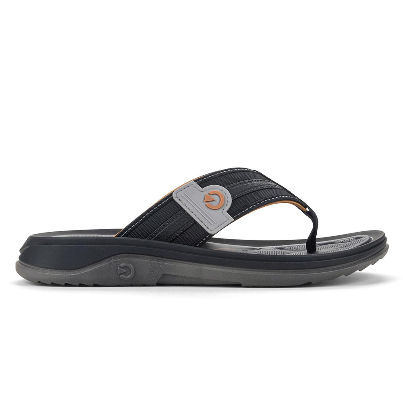 CARTAGO 12403 - CARTAGO SANTORINI VII THONG AD grey/black/brown 12403 SANDALIA FLAT
