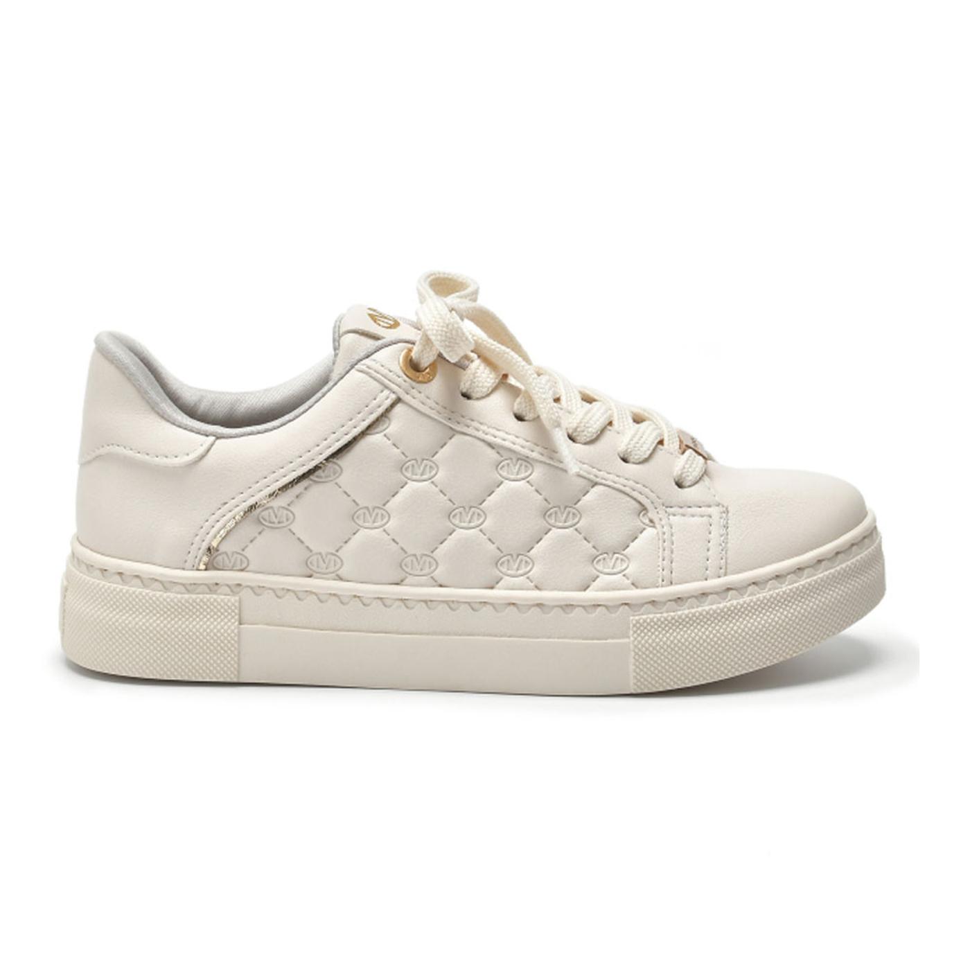 VIA MARTE Tenis marfim i23/dourado 138-011-04 ZAPATILLA CASUAL