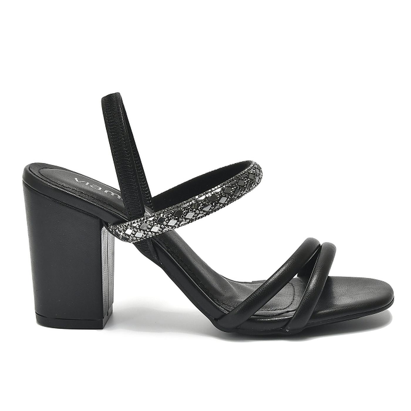VIA MARTE Sandalia 164-006-01 preto 164-006-01 SANDALIA TACON