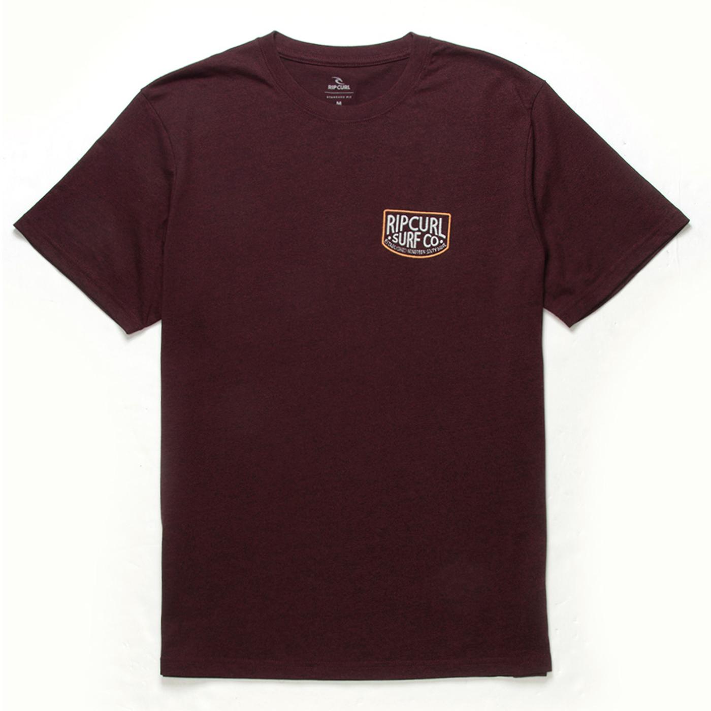 RIP CURL TOO EASY EMBRIOD TEE maroon marle 0CUMTE CAMISA T-SHIRT