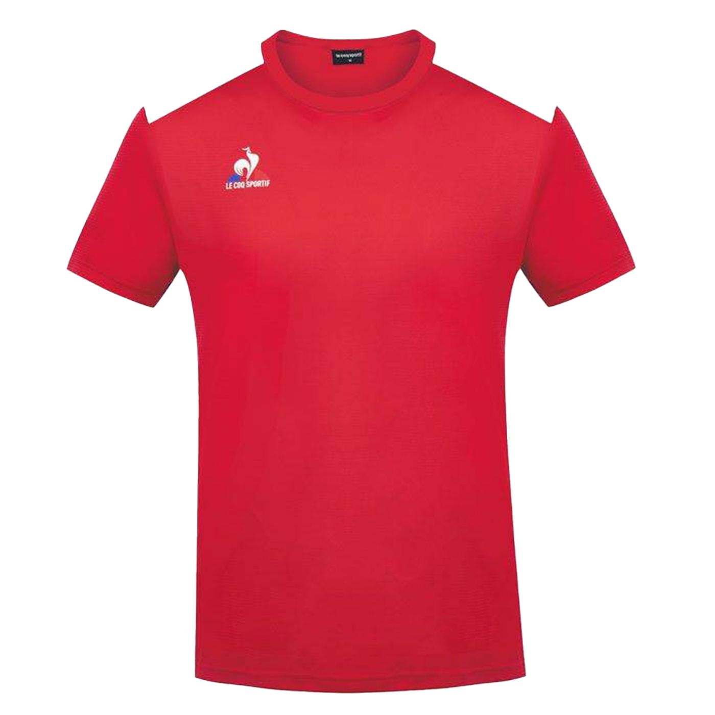 LE COQ SPORTIF N°12 MAILLOT SS Match pur rouge 2220004 CAMISA TRAININING