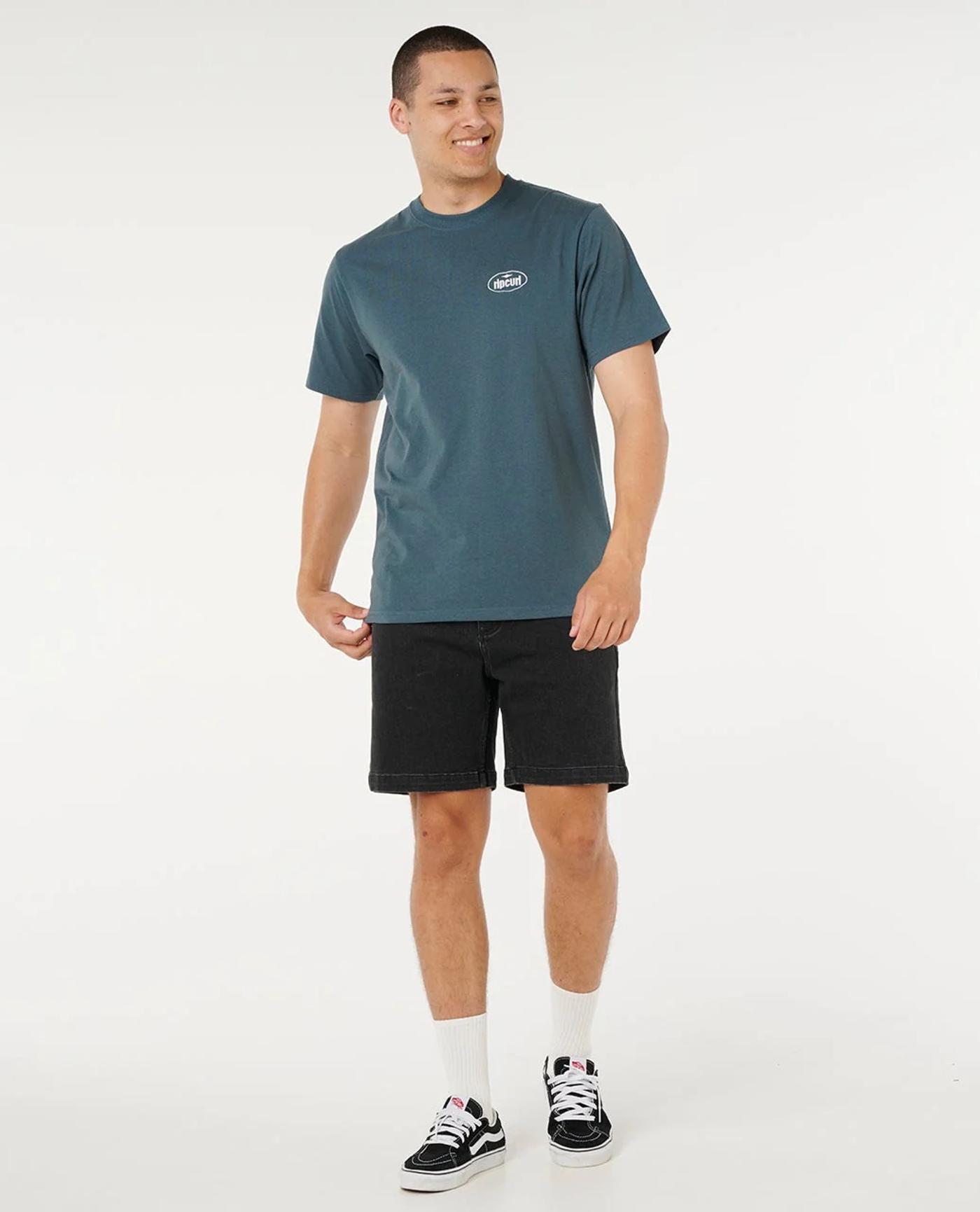 RIP CURL Everyday Embroid Tee pine night 0UQMTE CAMISA T-SHIRT
