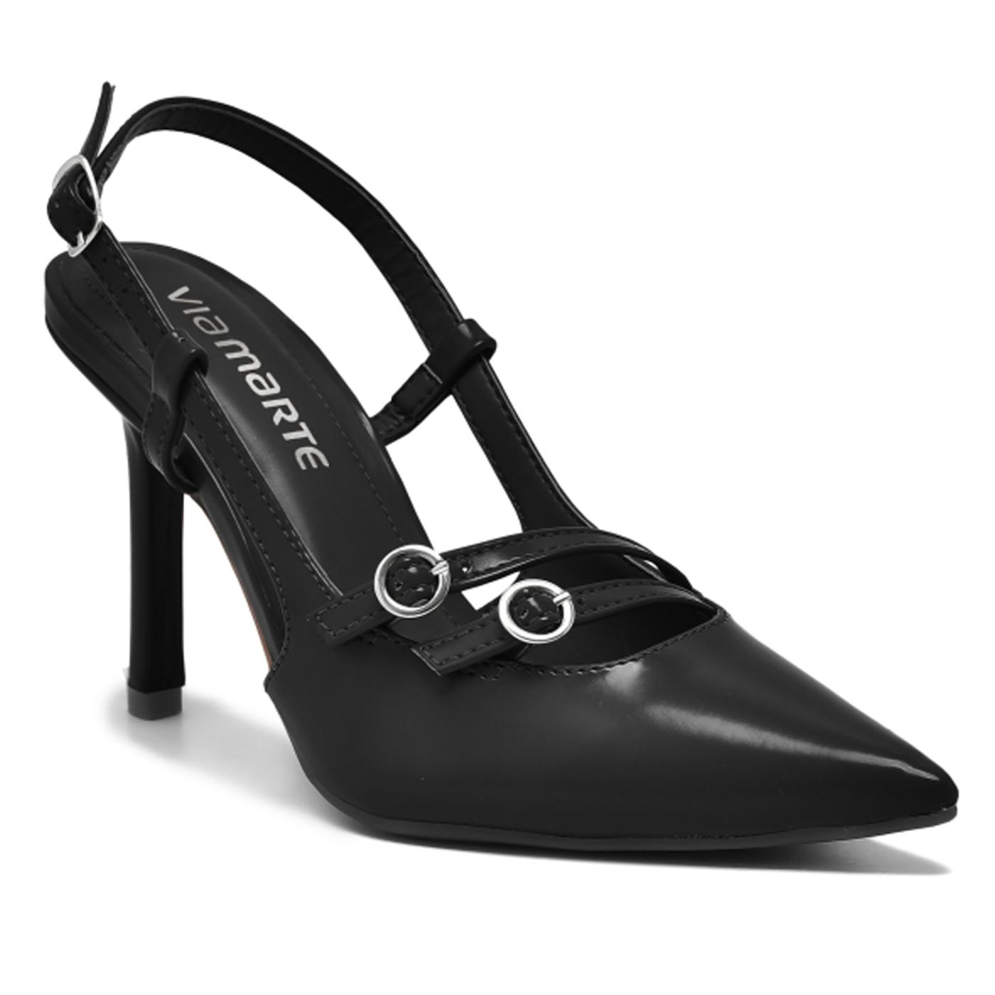 VIA MARTE ZAPATO CERRADO 003-001-209 preto 044-007-01 ZAPATO CERRADO TACON