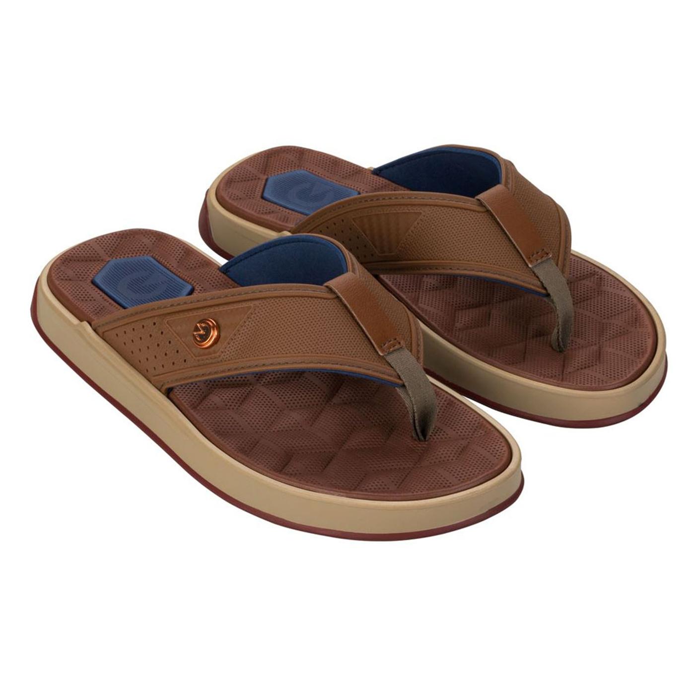 CARTAGO 12339 - CARTAGO NAPOLES IV THONG AD beige/blue/bronze 12339 SANDALIA FLAT