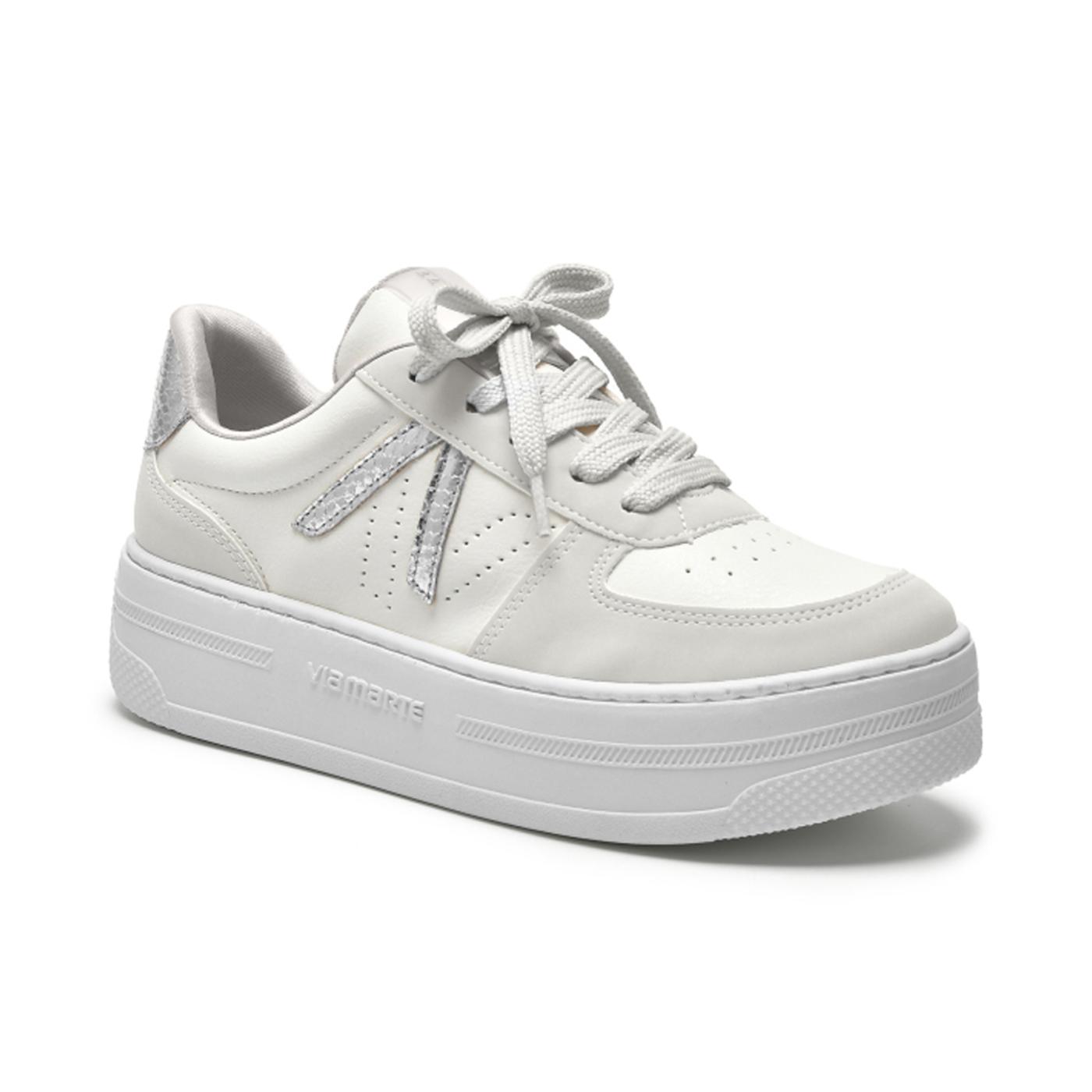 VIA MARTE tenis casual 211-004-03 gelo/milk/prata 211-004-03 ZAPATILLA CASUAL