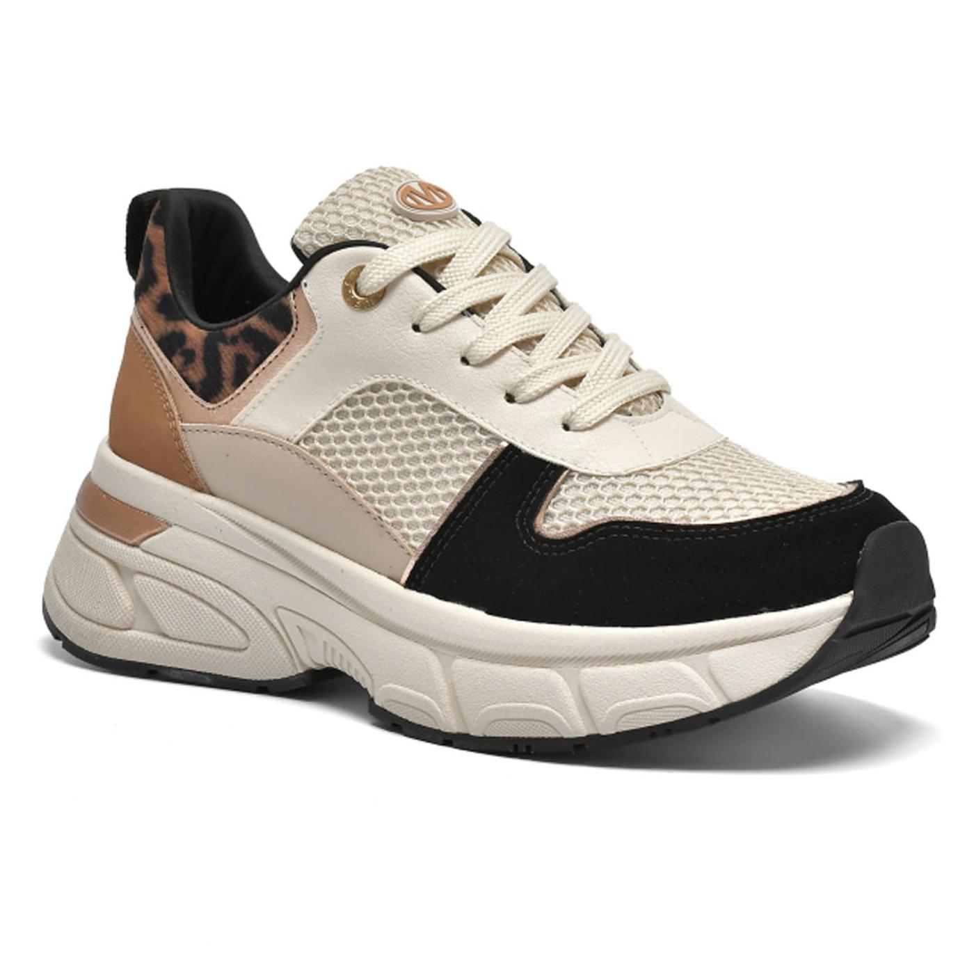 VIA MARTE ZAPATILLA CASUAL 297-005-07 nobuck metaliz tela colmeia napa maxi guepardo// 297-005-07 ZAPATILLA CASUAL