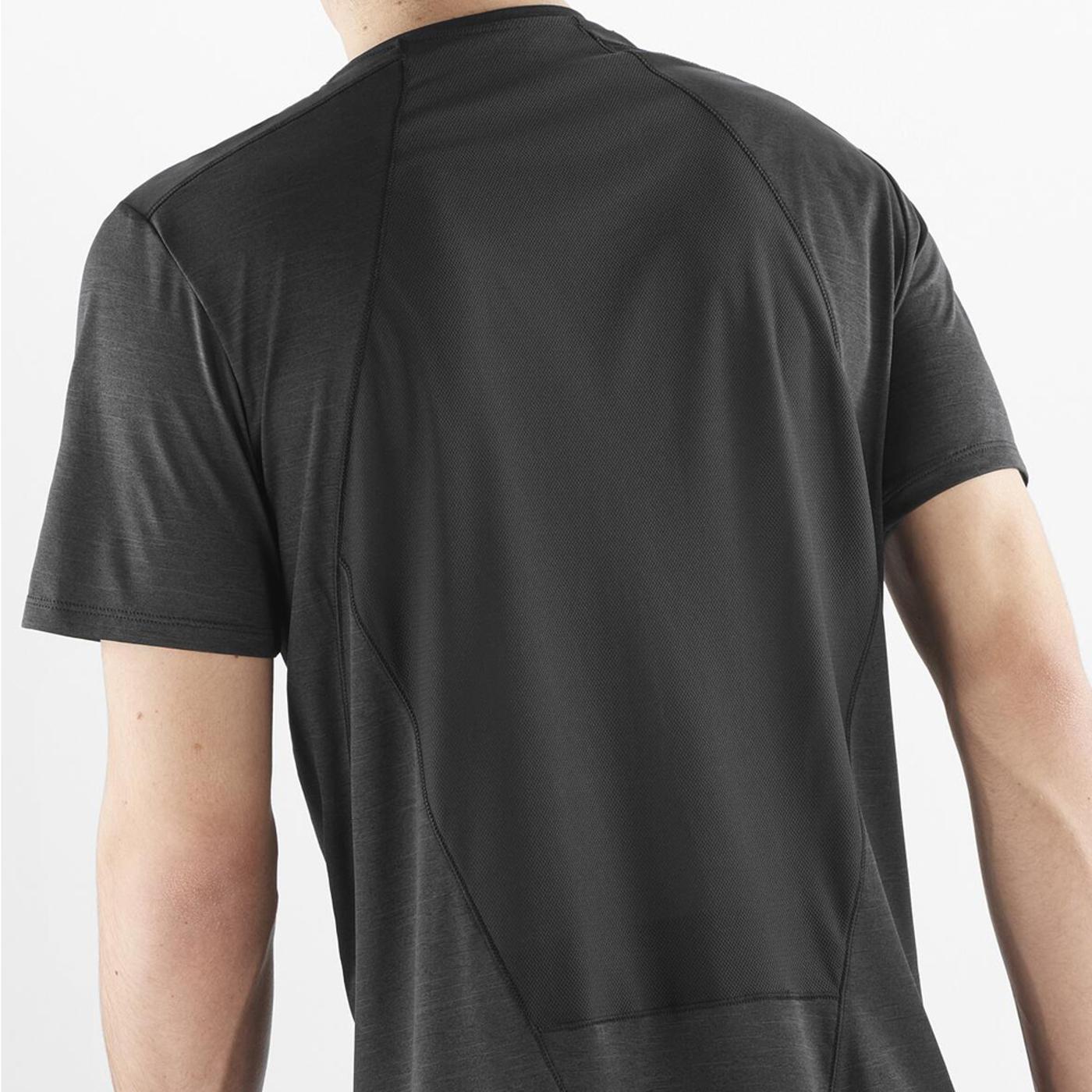 SALOMON OUTLINE SS TEE deep black/deep black LC2116900 CAMISA T-SHIRT